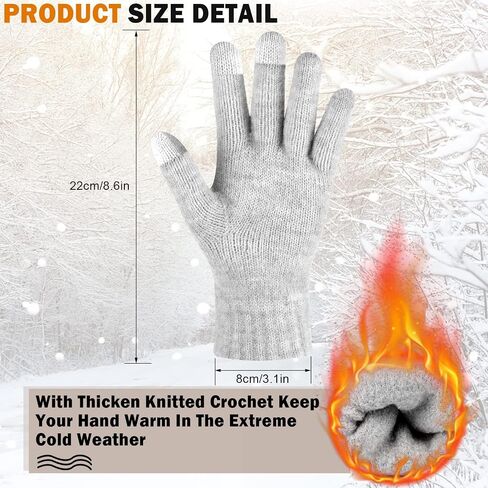 ONESING 2-3 Pairs Winter Gloves for Women Touchscreen Gloves Warm Gloves Womens Winter Gloves for Cold Weather in Saudi Arabia