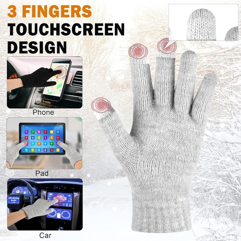 ONESING 2-3 Pairs Winter Gloves for Women Touchscreen Gloves Warm Gloves Womens Winter Gloves for Cold Weather in Saudi Arabia