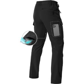 Moosehill Men's Hiking Cargo Pants Lightweight Waterproof Tactical Work Pants Quick Dry Fishing Pants for Golf Travel Outdoor