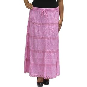 Bombay Fashions Full Length Womens Ethnic Peasant Bohemian Gypsy Skirt 30 Colors in Saudi Arabia