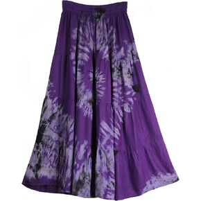 ATM Maxi Tiered Long Skirt Bohemian Elastic Waist Tie Dye Handmade Plus Size in Saudi Arabia