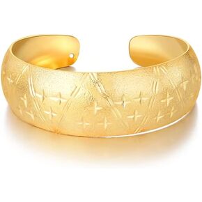 XIqision العربية الشرق الأوسط دبي موضة الذهب اللون حجم كبير أساور أساور لأكبر المعصم مجوهرات الزفاف هدايا للنساء in Kuwait