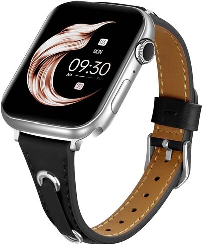 سوار ساعة جلد Juntan للنساء متوافق مع ساعة Apple 38 مم 40 مم 41 مم 42 مم 44 مم 45 مم 49 مم، حزام ساعة جلدي برباط لسلسلة Ultra 1 2 iWatch Bands 9 8 7 6 5 4 3 2 1 SE in Kuwait