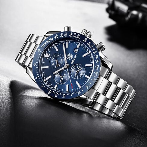 BENYAR Classic Fashion Elegant Chronograph Watch Casual Sport Leather Band Mens Watches 5140L in Saudi Arabia