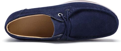 Veroders Women's Suede Platform Loafers Slip-On Comfortable Penny Wedge Loafers Thick Soft Walking Shoes for Dressy Casual Work in Saudi Arabia