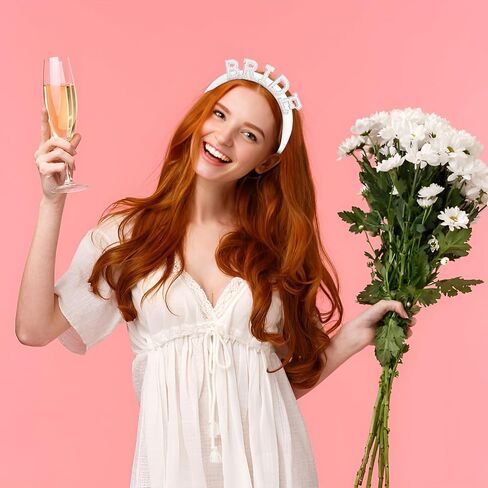 BAHABY العروس عقال مع الحجاب عقال الزفاف العازبة تفضل عصابات اللؤلؤ الأبيض للنساء زينة دش الزفاف in Kuwait