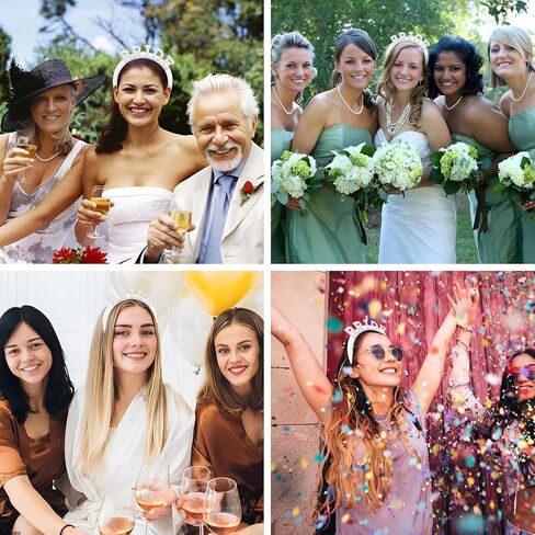 BAHABY العروس عقال مع الحجاب عقال الزفاف العازبة تفضل عصابات اللؤلؤ الأبيض للنساء زينة دش الزفاف in Kuwait