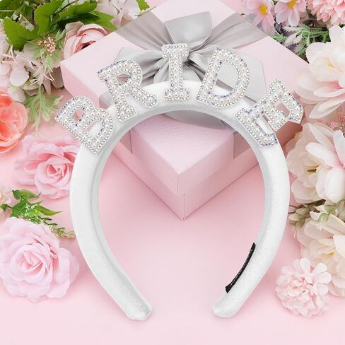 BAHABY العروس عقال مع الحجاب عقال الزفاف العازبة تفضل عصابات اللؤلؤ الأبيض للنساء زينة دش الزفاف in Kuwait