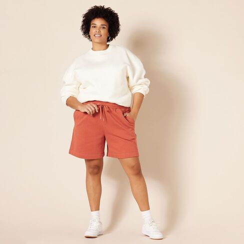 Amazon Essentials Womens Fleece High Rise Bermuda Shorts (Available in Plus Size) in Saudi Arabia