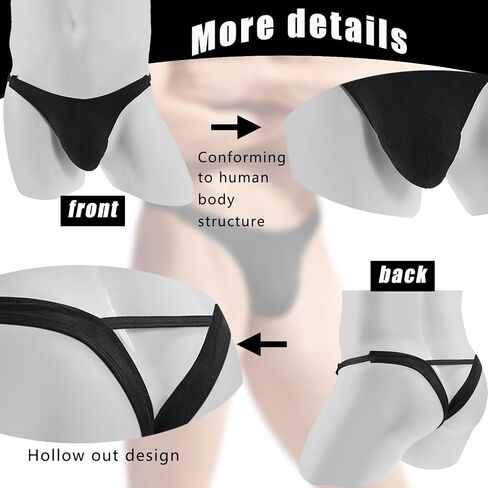 YSLSLOO Men's Bikinis Thong Underwear,Man Thong Bulge G-String Low Waist Pouch Briefs T-back Panties For Man in Kuwait
