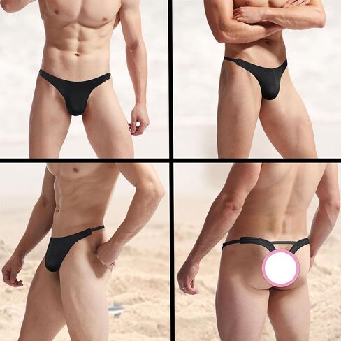 YSLSLOO Men's Bikinis Thong Underwear,Man Thong Bulge G-String Low Waist Pouch Briefs T-back Panties For Man in Kuwait