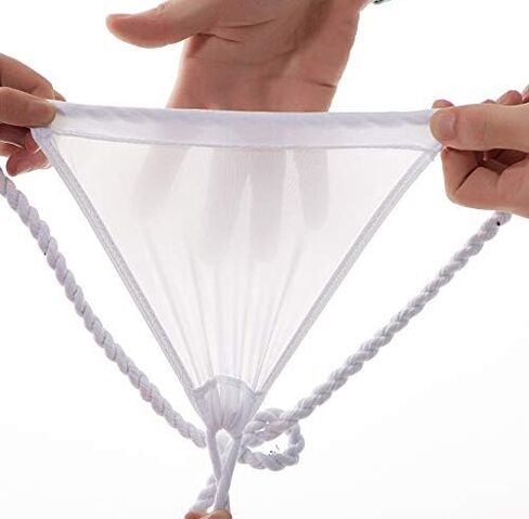Newsywell Mens Ice Silk T-back Thongs G String Low Rise Bikini Briefs Underwear in Saudi Arabia