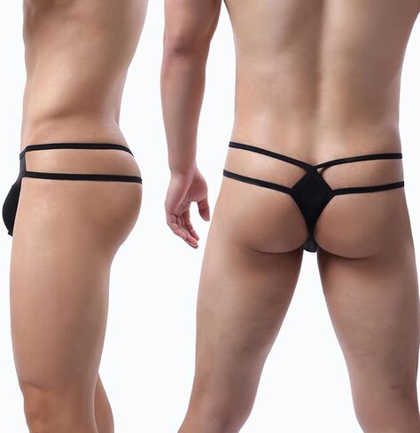 ملابس داخلية مثيرة للرجال من KAMUON، ملابس داخلية منخفضة الارتفاع من النايلون، ملابس داخلية للرجال على شكل حرف G in Kuwait