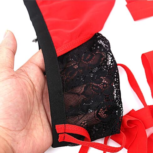 Evankin Mens Sexy Lace Thong Breathable Mesh Underwear See Through Leggings Bulge Pouch T-Back in Kuwait
