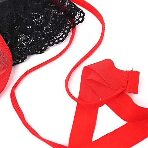 Evankin Mens Sexy Lace Thong Breathable Mesh Underwear See Through Leggings Bulge Pouch T-Back in Kuwait