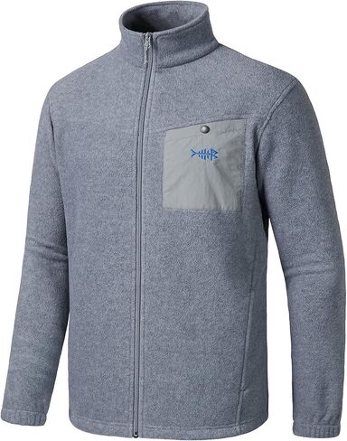 BASSDASH AllDay Men’s Full Zip Fleece Jacket Soft Breathable Mid-Weight Polar Fleece Winter Coat with Pockets in Saudi Arabia