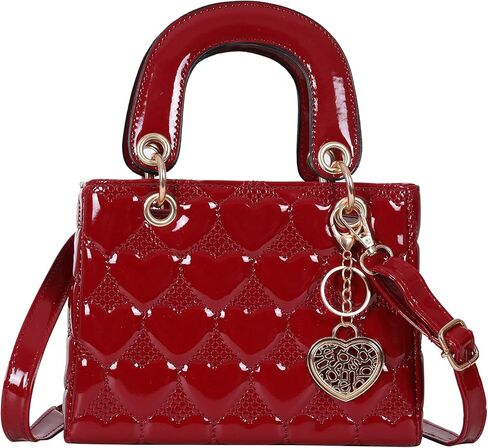 Qiayime المحافظ وحقائب اليد للنساء لامعة براءات الاختراع السيدات بولي Leather الجلود قمة الموضة مقبض حقيبة الكتف Crossbody حقائب اليد in Kuwait