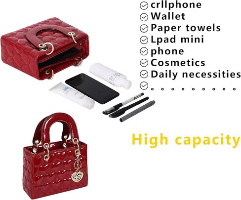 Qiayime المحافظ وحقائب اليد للنساء لامعة براءات الاختراع السيدات بولي Leather الجلود قمة الموضة مقبض حقيبة الكتف Crossbody حقائب اليد in Kuwait