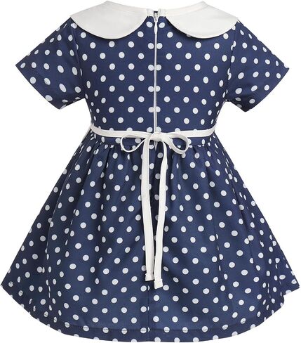 IMEKIS أطفال بنات 1950s ربة منزل زي خمر منقطة فستان المئزر Rockabilly Pinup فساتين هالوين تأثيري 1-5T in Saudi Arabia