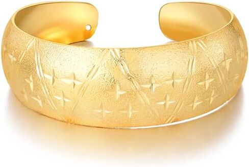 XIqision العربية الشرق الأوسط دبي موضة الذهب اللون حجم كبير أساور أساور لأكبر المعصم مجوهرات الزفاف هدايا للنساء in Kuwait