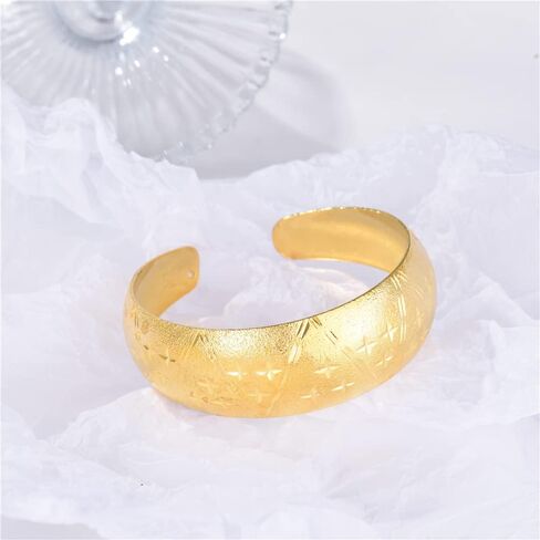 XIqision العربية الشرق الأوسط دبي موضة الذهب اللون حجم كبير أساور أساور لأكبر المعصم مجوهرات الزفاف هدايا للنساء in Kuwait