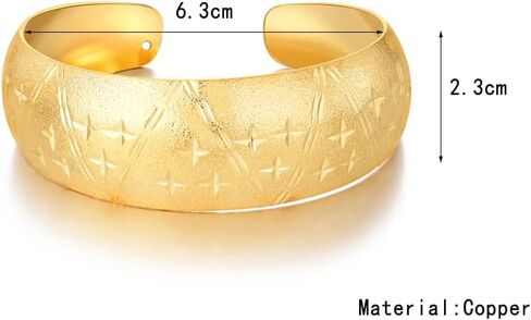 XIqision العربية الشرق الأوسط دبي موضة الذهب اللون حجم كبير أساور أساور لأكبر المعصم مجوهرات الزفاف هدايا للنساء in Kuwait