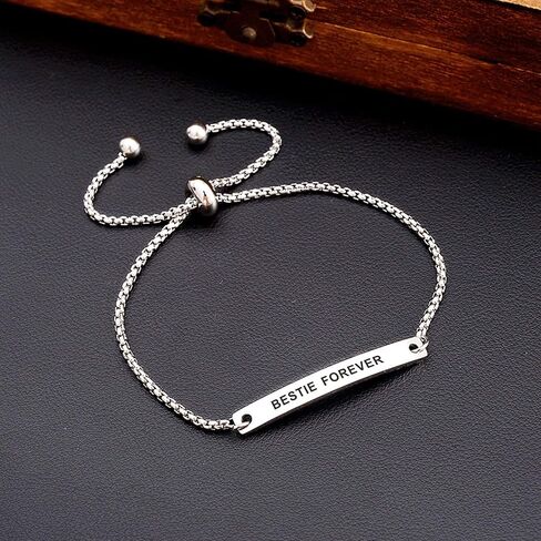 Kisseason Inspirational Mantra Bracelet for Women Girl Jewelry Adjustable Chain Friendship Bangle Bracelet in Saudi Arabia