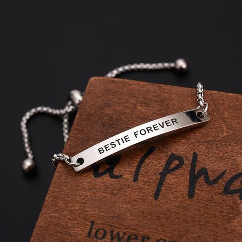 Kisseason Inspirational Mantra Bracelet for Women Girl Jewelry Adjustable Chain Friendship Bangle Bracelet in Saudi Arabia
