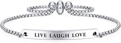 Kisseason Inspirational Mantra Bracelet for Women Girl Jewelry Adjustable Chain Friendship Bangle Bracelet in Saudi Arabia