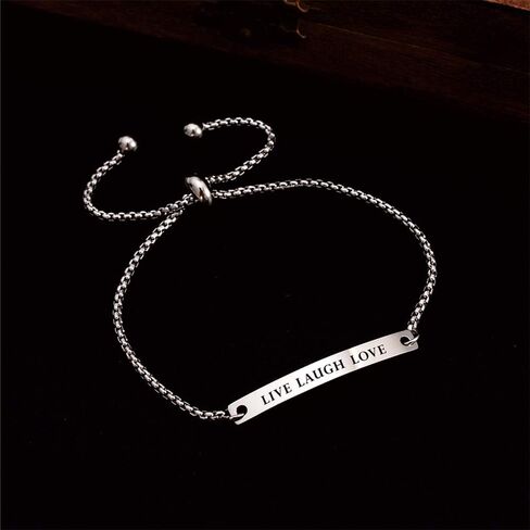 Kisseason Inspirational Mantra Bracelet for Women Girl Jewelry Adjustable Chain Friendship Bangle Bracelet in Saudi Arabia