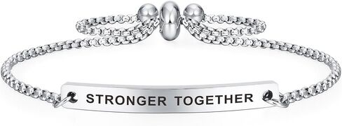 Kisseason Inspirational Mantra Bracelet for Women Girl Jewelry Adjustable Chain Friendship Bangle Bracelet in Saudi Arabia