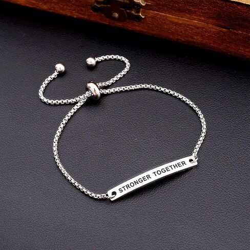 Kisseason Inspirational Mantra Bracelet for Women Girl Jewelry Adjustable Chain Friendship Bangle Bracelet in Saudi Arabia