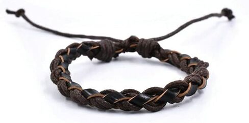 Bigbabybig Pack 3 Che Guevara Bracelet for Men Engraving Women Real Leather Braided Cuff Wrap Wristband Adjustable Beads Wave Biker Surfer Religious Brwon Male Son Boy BFF Bracelets Gifts in Kuwait