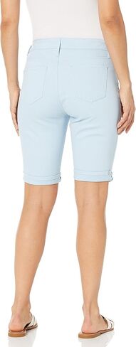 Gloria Vanderbilt Women's Mid Rise Feminine Cut Bermuda Short, Pale Sky, 6 Petite Regular in Kuwait