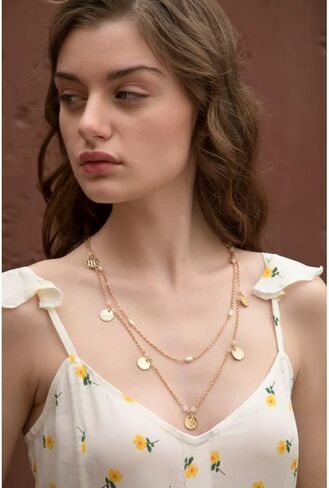 Myra Bag Bedazzled Layered Necklaces for Women S-1783, No Gemstone in Saudi Arabia