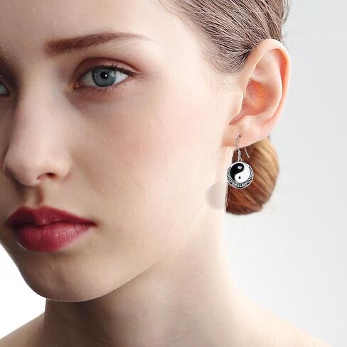 StoryMidir Yin Yang Earrings 925 Sterling Sliver Ying Yang Dangle Drop Earrings Hypoallergenic Yin and Yang Irish Celtic Knot Jewelry Gifts for Women in Saudi Arabia