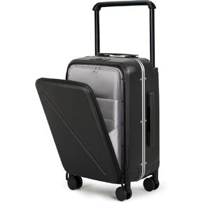 حقائب الأمتعة ذات الغلاف الصلب من ميلادا، معتمدة من شركة الطيران، تحمل الأمتعة مقاس 22x14x9، معتمدة من إدارة أمن المواصلات الأمريكية، مع عجلات، حقيبة سفر بمقبض واسع مقاس 20 بوصة للنساء والرجال، أخضر مسود in Kuwait