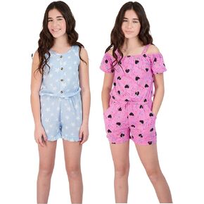 مجموعة ملابس صيفية عصرية مطبوعة للفتيات من Sweet Butterfly مكونة من قطعتين بدون أكمام للأطفال، مجموعة متعددة العبوات الأنيقة