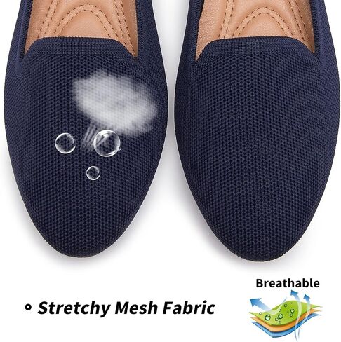 BABUDOG Women's Flats Shoes Shiny Mesh Loafers Shoes Soft Memory Foam Flats in Saudi Arabia