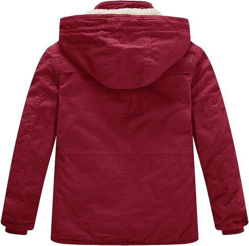 WenVen Boy's Winter Thicken Cotton Coat Heavy Sherpa Lined Hooded Parka Jacket in Kuwait