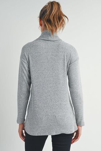 Womens Nursing Sweater Front Wrap Turtleneck Maternity Top in Saudi Arabia