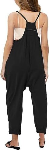 CharmWM Girls Casual Jumpsuits Spaghetti Strap Sleeveless Loose Romper Long Pants with Pockets Kids Clothes in Saudi Arabia