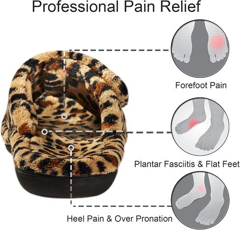 Women's Orthotic Arch Support Slippers Fuzzy Adjustable Orthopedic Slippers for Plantar Fasciitis Furry Slide for Ladies in Saudi Arabia