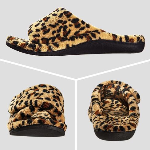 Women's Orthotic Arch Support Slippers Fuzzy Adjustable Orthopedic Slippers for Plantar Fasciitis Furry Slide for Ladies in Saudi Arabia