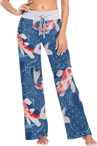 XUWU Women Pajama Pants Sleepwear Comfy Casual Palazzo Lounge Pants Wide Leg in Kuwait