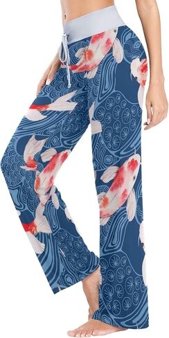 XUWU Women Pajama Pants Sleepwear Comfy Casual Palazzo Lounge Pants Wide Leg in Kuwait