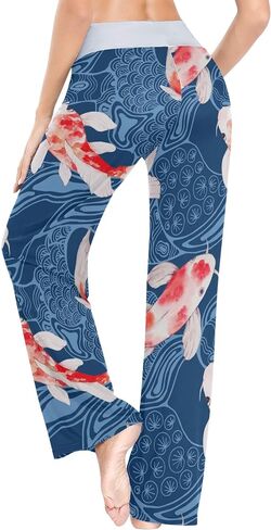 XUWU Women Pajama Pants Sleepwear Comfy Casual Palazzo Lounge Pants Wide Leg in Kuwait