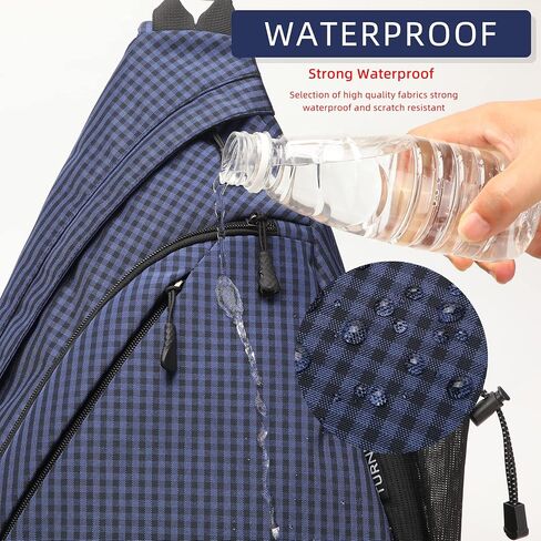 TurnWay Water-Proof Sling bag/Crossbody Backpack/Shoulder Bag with USB Charging Port for Travel, Hiking, Cycling, Camping in Kuwait