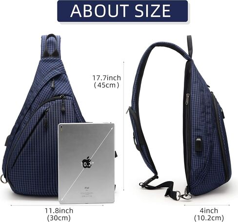 TurnWay Water-Proof Sling bag/Crossbody Backpack/Shoulder Bag with USB Charging Port for Travel, Hiking, Cycling, Camping in Kuwait