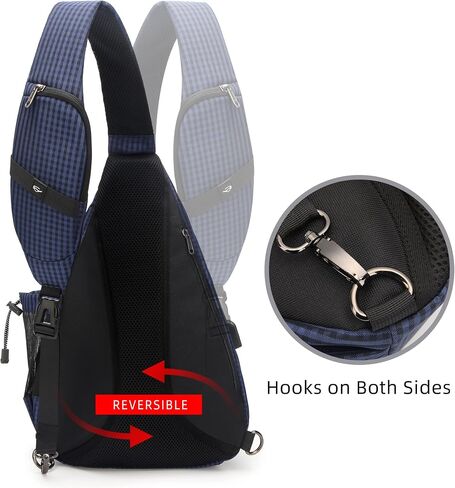 TurnWay Water-Proof Sling bag/Crossbody Backpack/Shoulder Bag with USB Charging Port for Travel, Hiking, Cycling, Camping in Kuwait